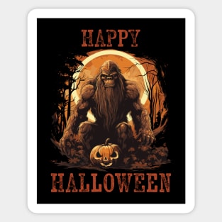 Creepy Bigfoot Halloween Design Sticker